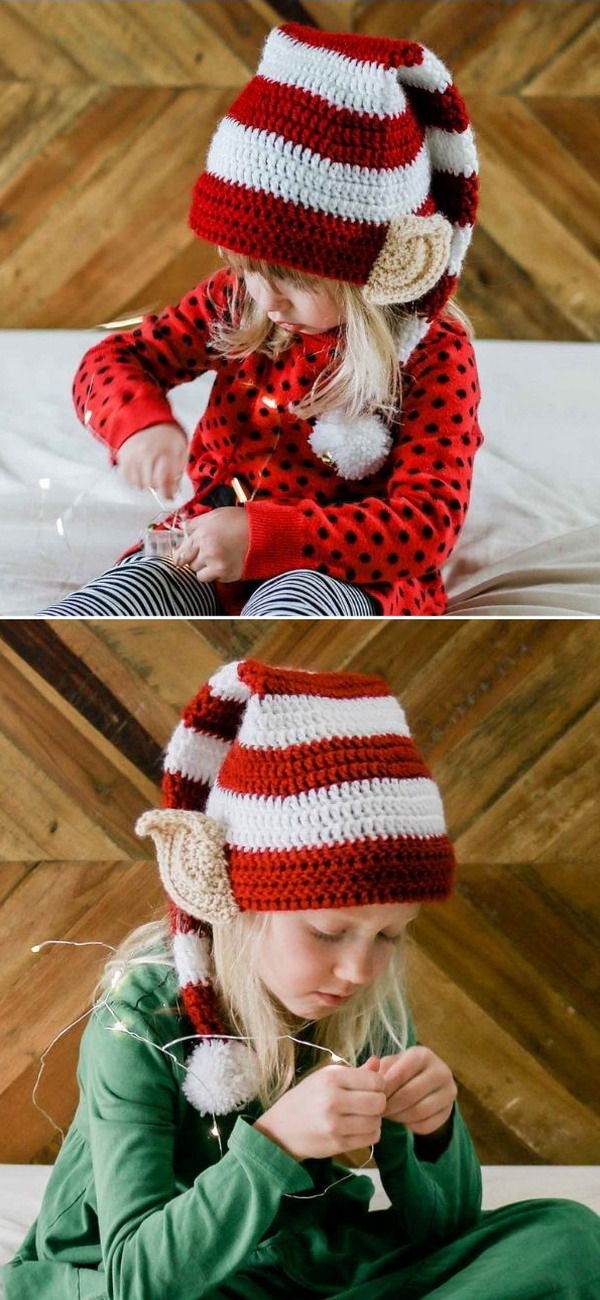 Santa’s Helper Elf Hat Free Crochet Pattern
