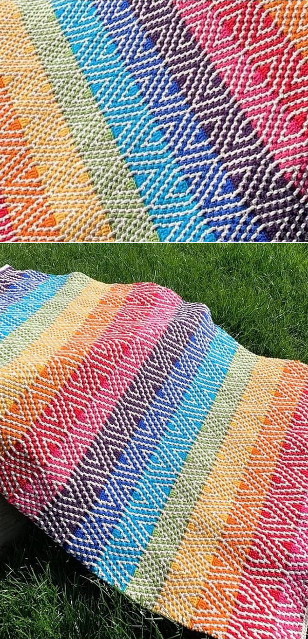 Kirstie Rainbow Blanket Free Crochet Pattern