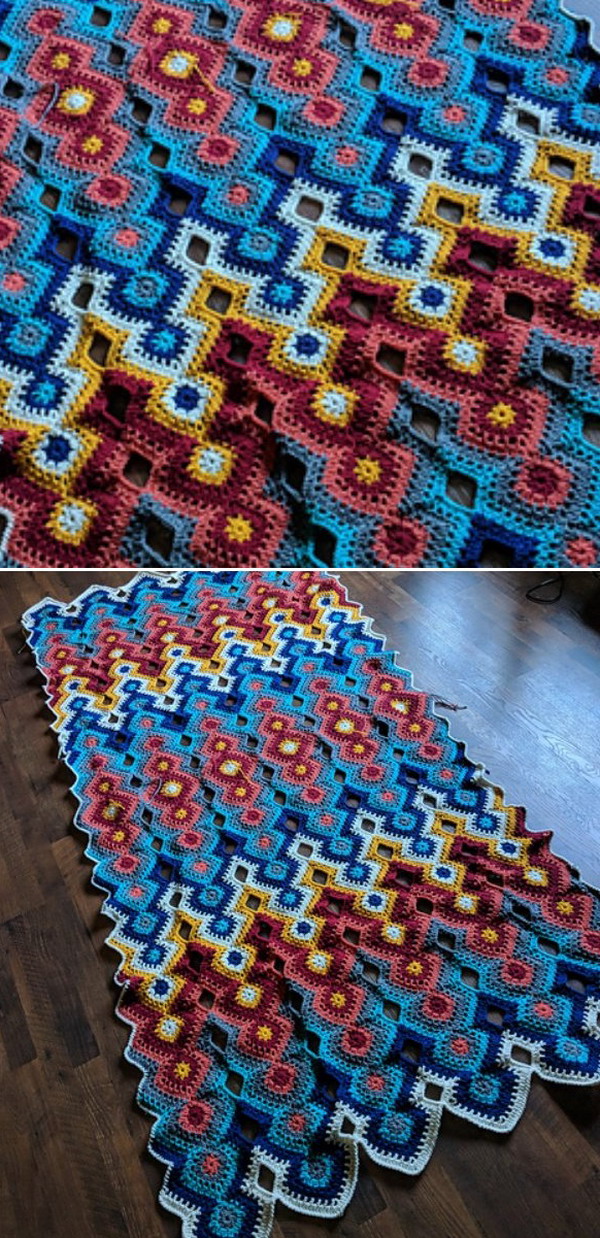 Nostromo Bedspread or Curtain Free Crochet Pattern