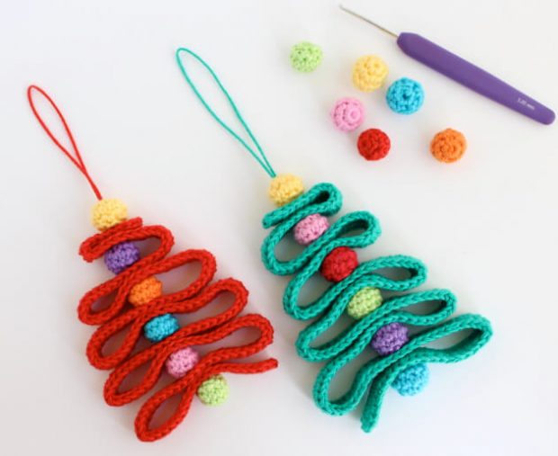 Crochet Ribbon Christmas Tree Pattern By PoppyandBliss