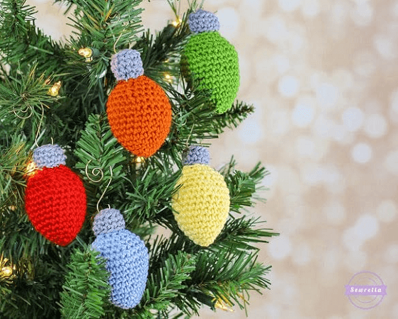 Christmas Crochet Lights Ornament Pattern By Sewrella