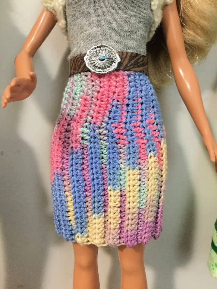 Crochet Doll Pleated Skirt Pattern