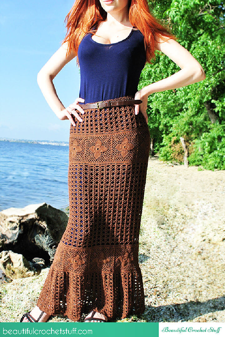 Crochet Maxi Skirt Free Pattern
