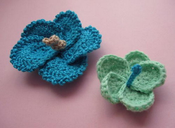 Classy Hibiscus Flower Free Crochet Pattern