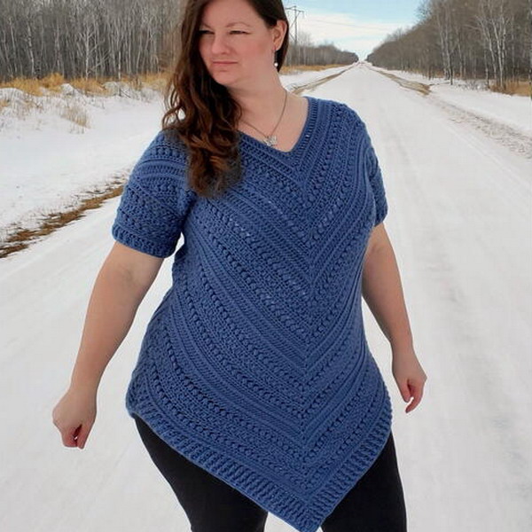 Bonnie Tunic Sweater Free Crochet Pattern