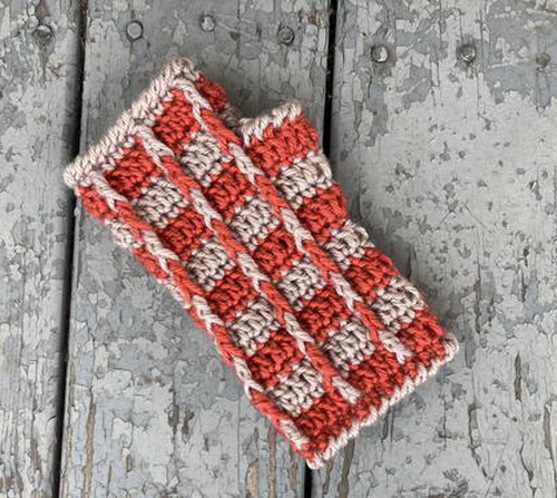 Stripes Interrupted Fingerless Mitts
