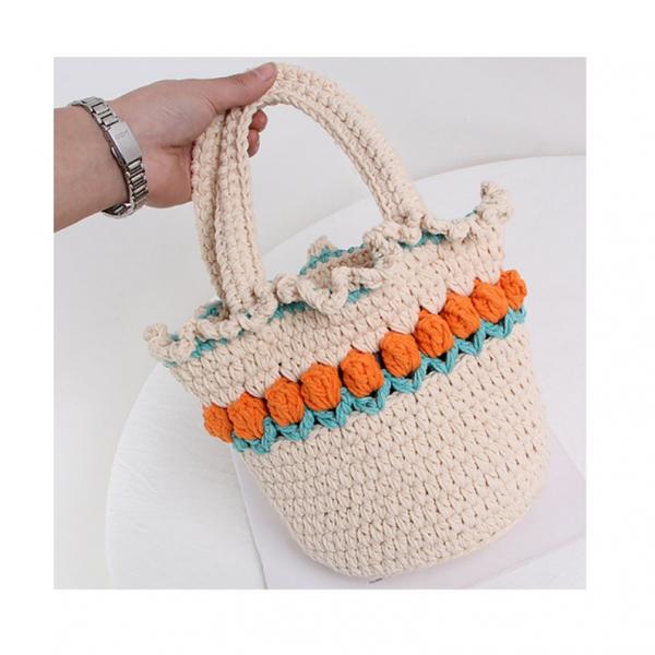 Crochet tulip bag