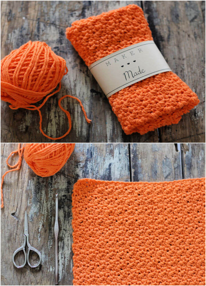 Rustic Crochet Dish Cloth Rag Pattern