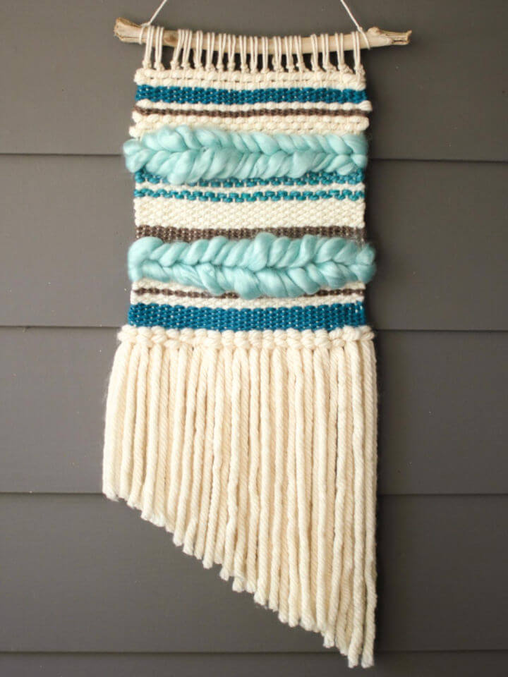 Boho Woven Wall Hanging without Loom
