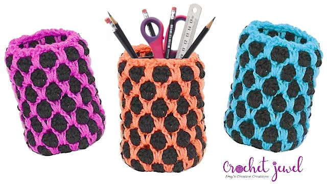 Crochet Pencil Holder Tutorial