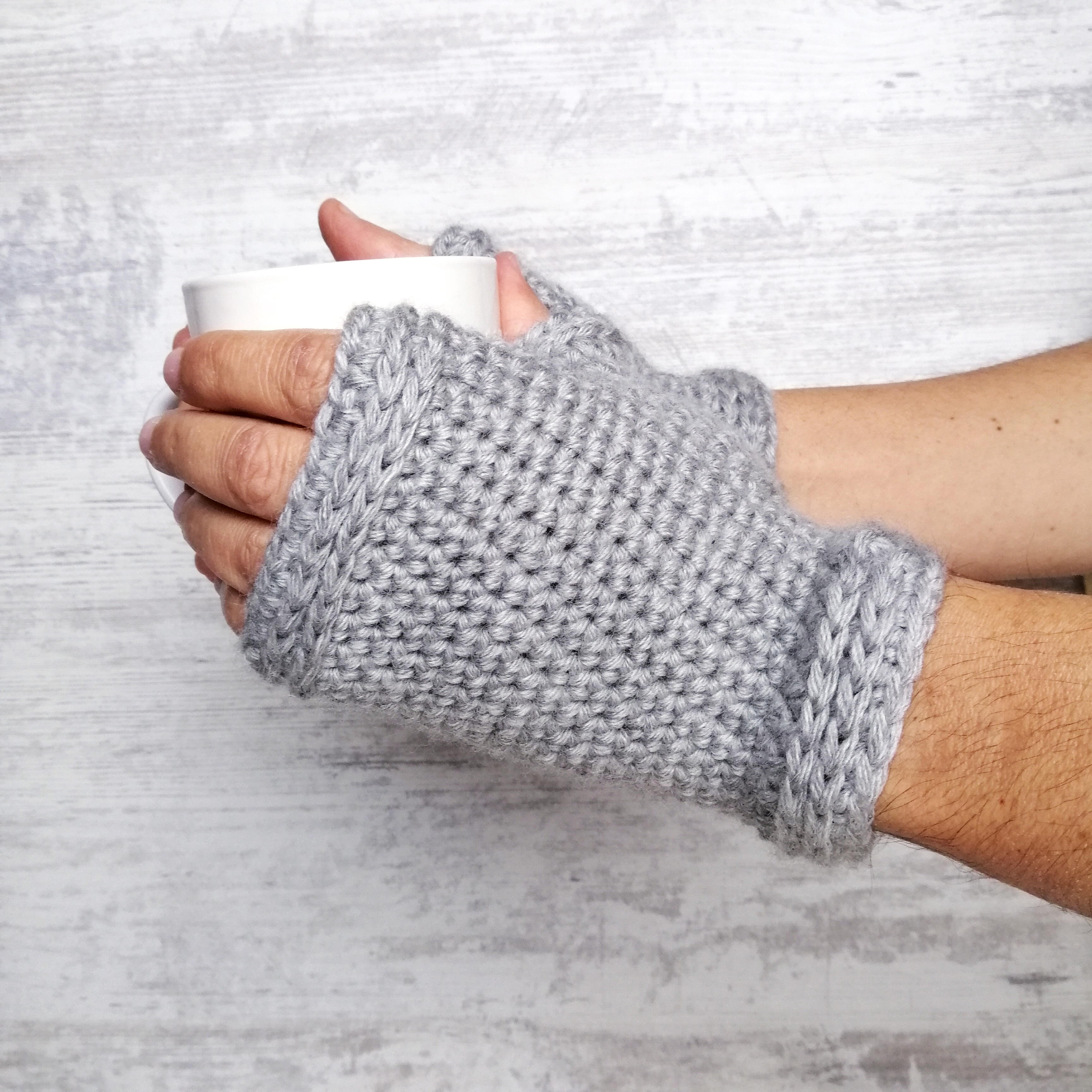 Easy Crochet Fingerless Gloves For Him And Her