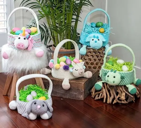 Crochet Pattern Easter Baskets