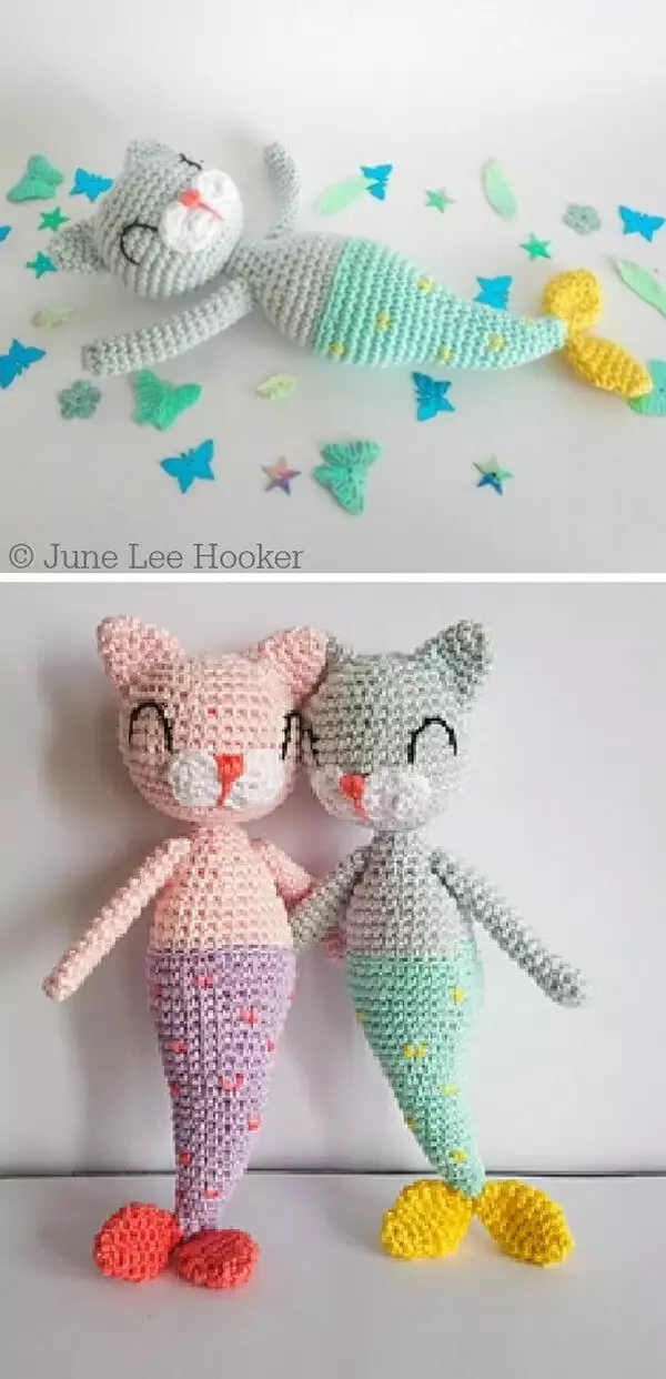 Amigurumi Mermaid Cat Doll Crochet Free Pattern
