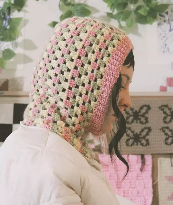 Crochet Granny Stripe Balaclava Pattern