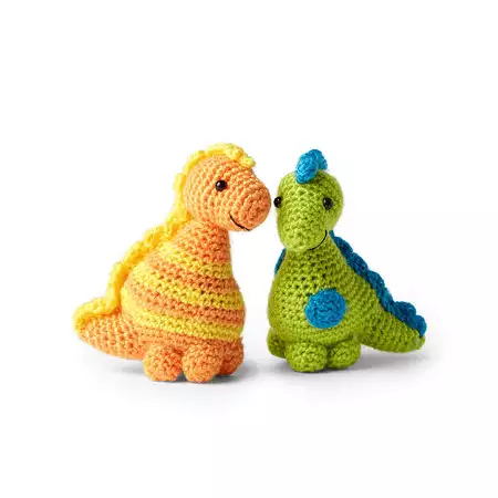 Stellan And Stanley Free Crochet Dinosaur Pattern By Yarnspirations
