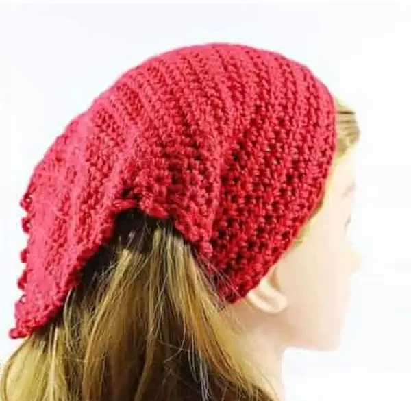 Summer Picot Head Kerchief Crochet Pattern