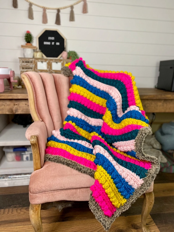 Chunky Crochet Bobble Blanket Pattern