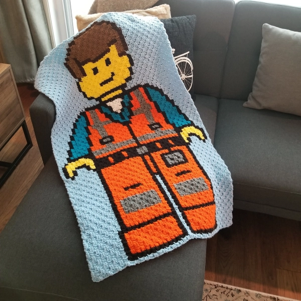 Crochet Lego Emmet Blanket Pattern