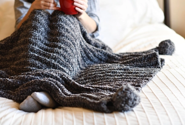 Knit Look Crochet Throw Blanket Crochet Pattern