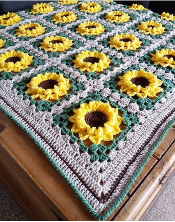Sunflower Crochet Blanket Pattern