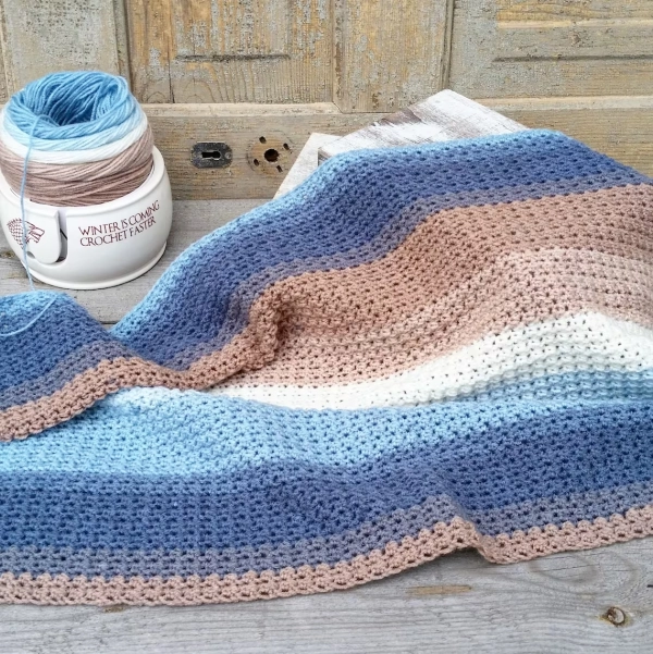 Mandala Yarn Crochet Baby Boy Blanket