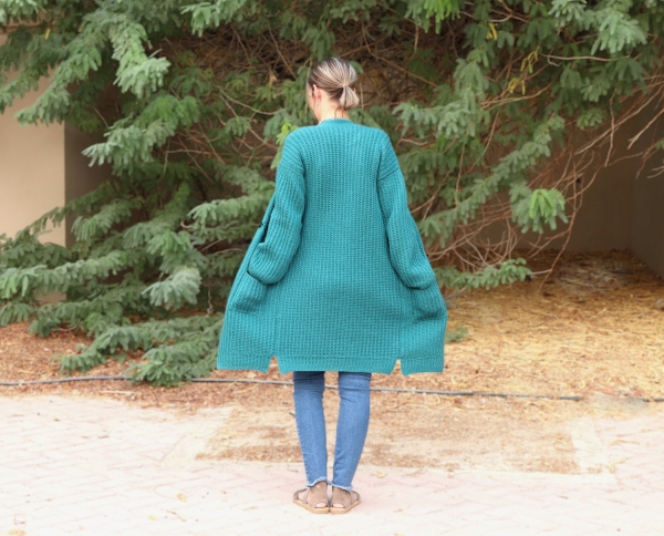 Ribbed Cardigan with Pockets