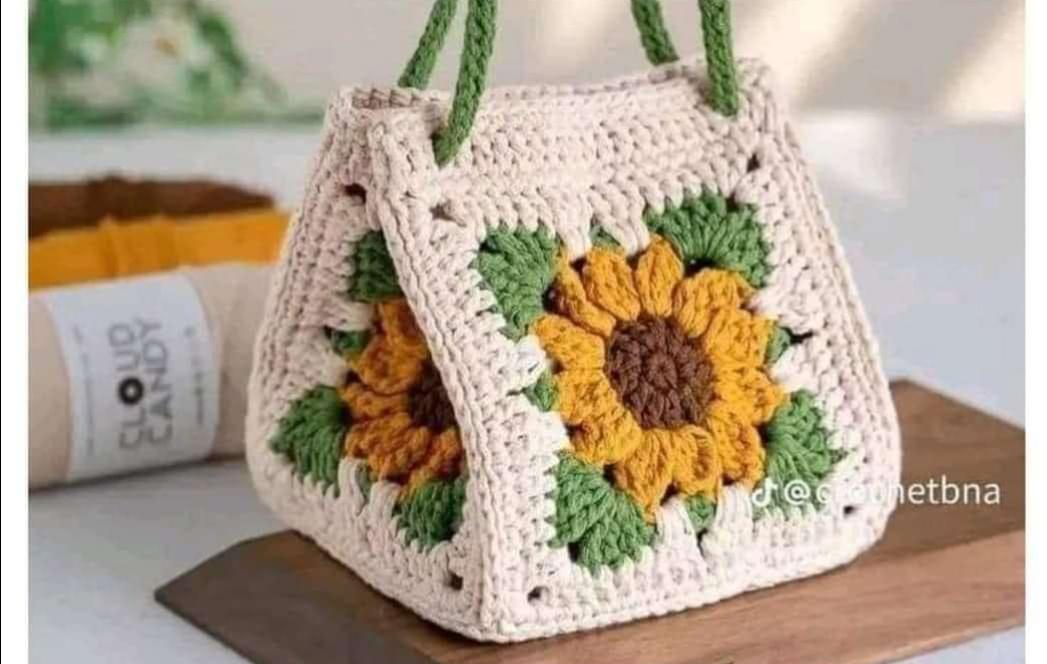 Sunflower tote bag crochet tutorial