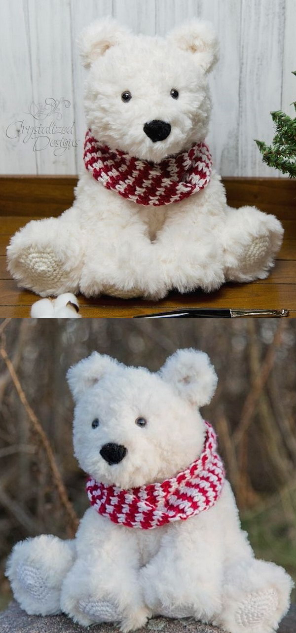 Peppermint the Polar Bear Free Crochet Pattern