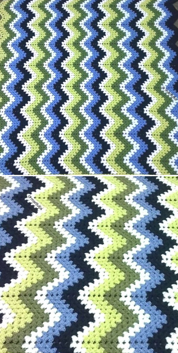 Ripple Granny Blanket Free Crochet Pattern