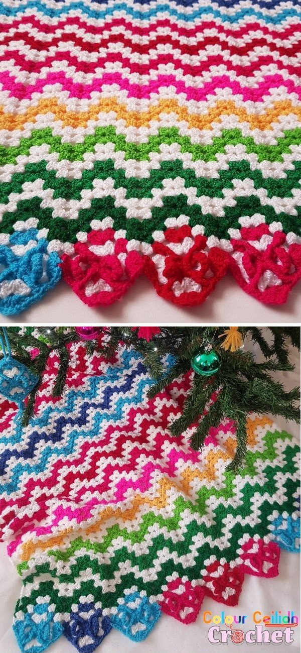 Crochet Blanket “Christmas Present”