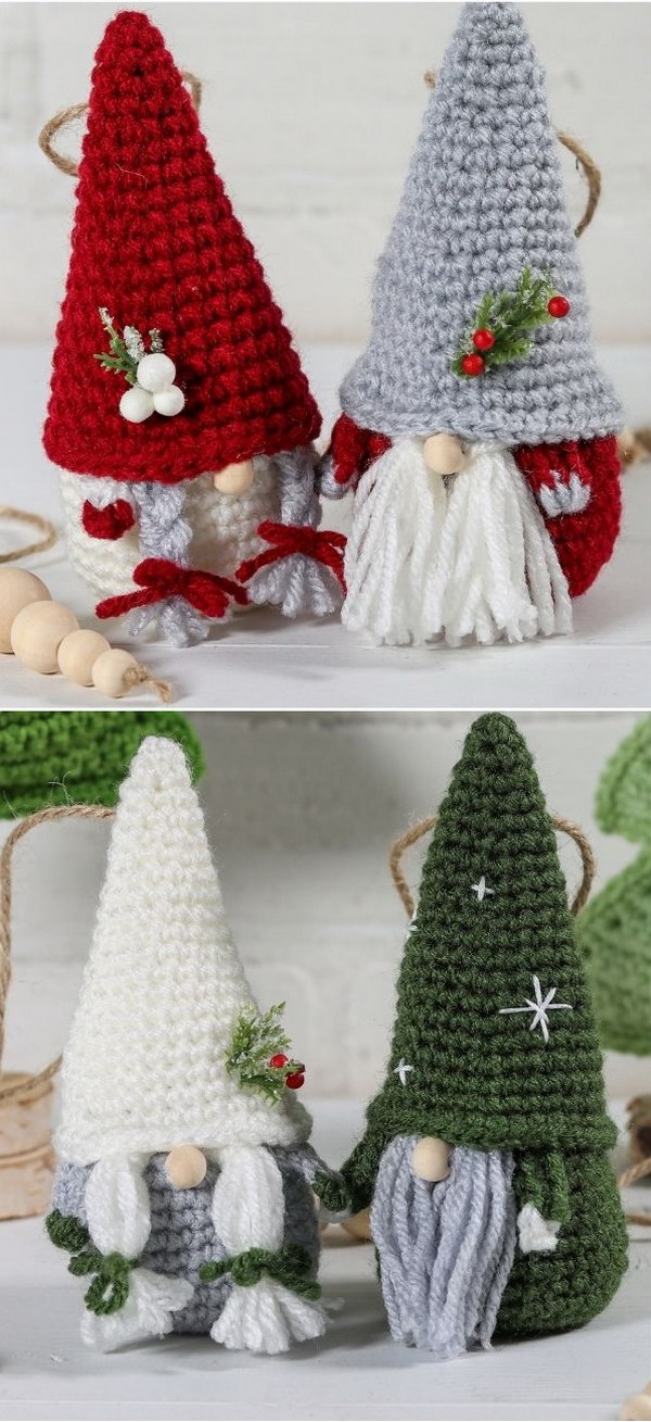 Easy Gnome Ornaments » Weave Crochet