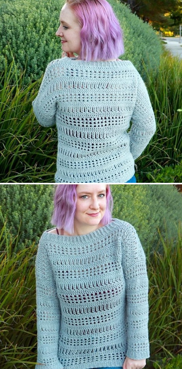 Stephanie Sweater Free Crochet Pattern