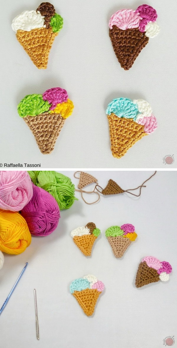 Ice Cream Cone Free Crochet Pattern
