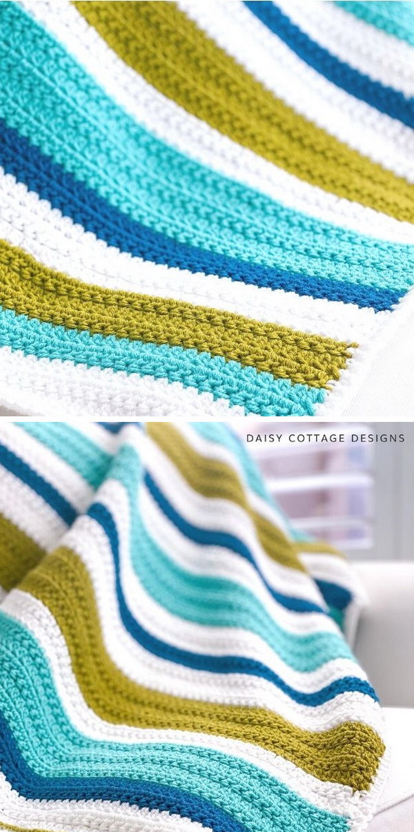 Oceanside Throw Free Crochet Pattern