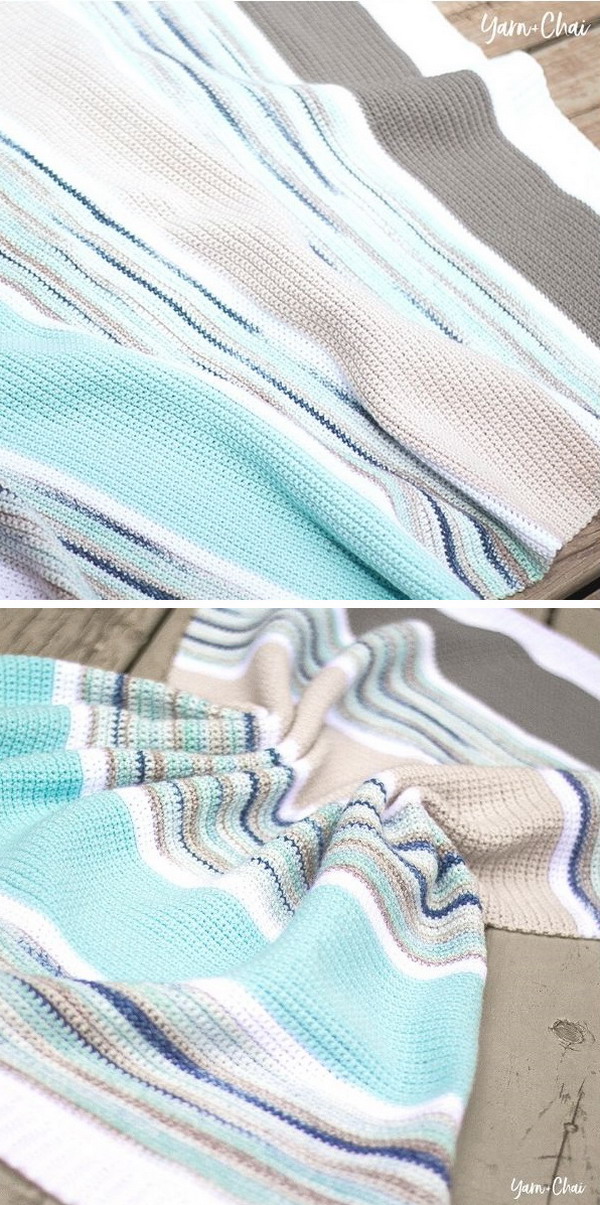 Summer Boardwalk Baby Blanket Free Crochet Pattern