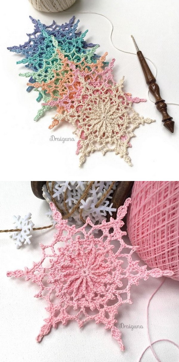 Wispweave Snowflake Free Crochet Pattern