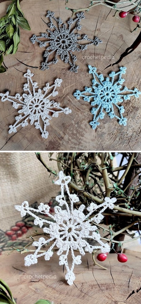 Crown Jewel Snowflake Free Crochet Pattern