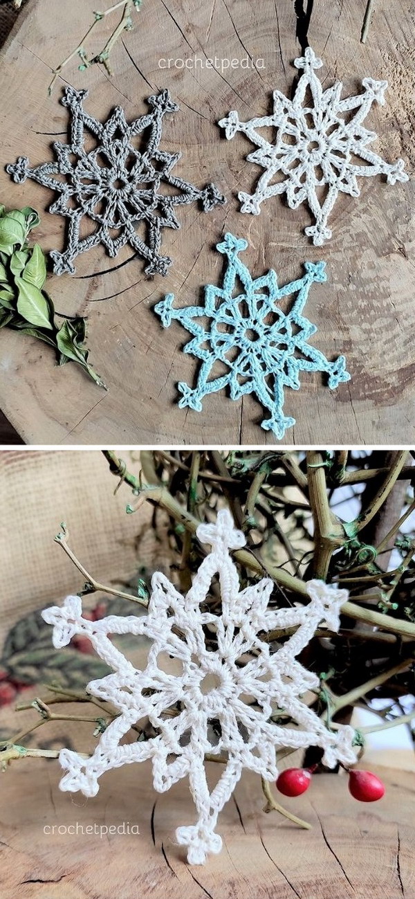 Icy Lace Snowflake Free Crochet Pattern