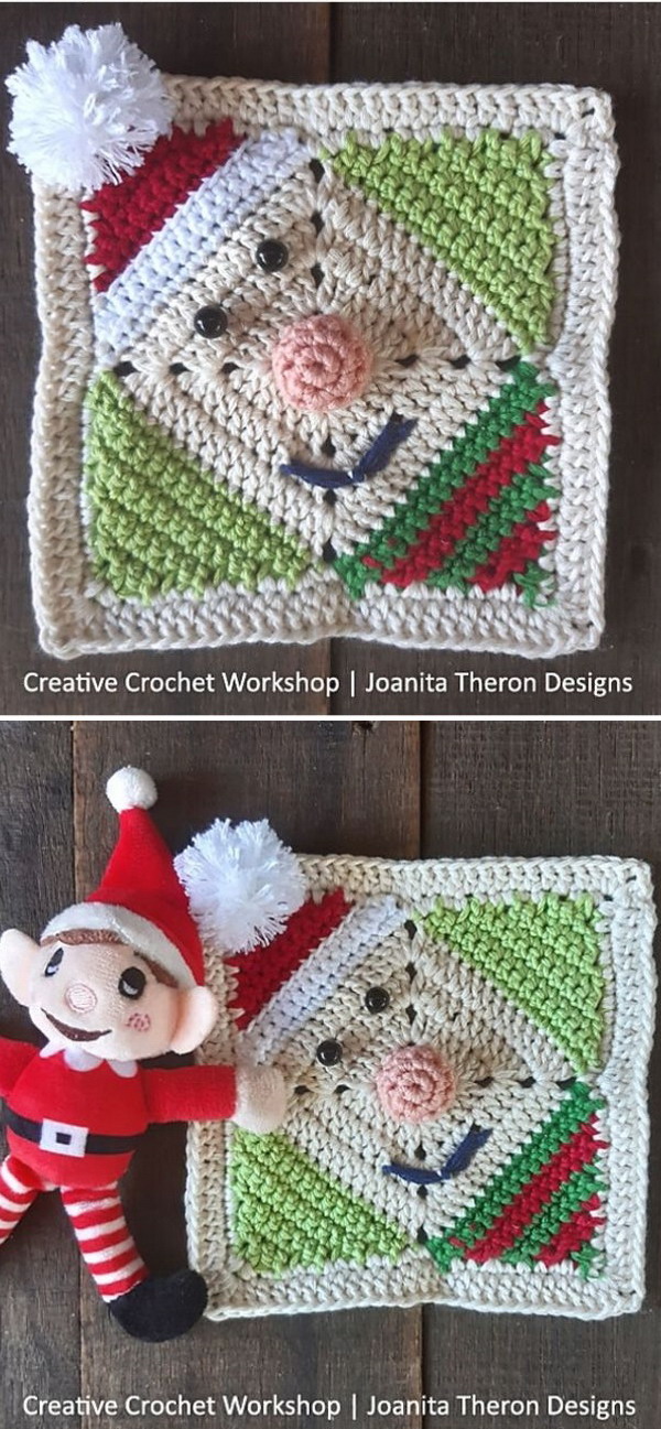 Merry Elf Square Free Pattern