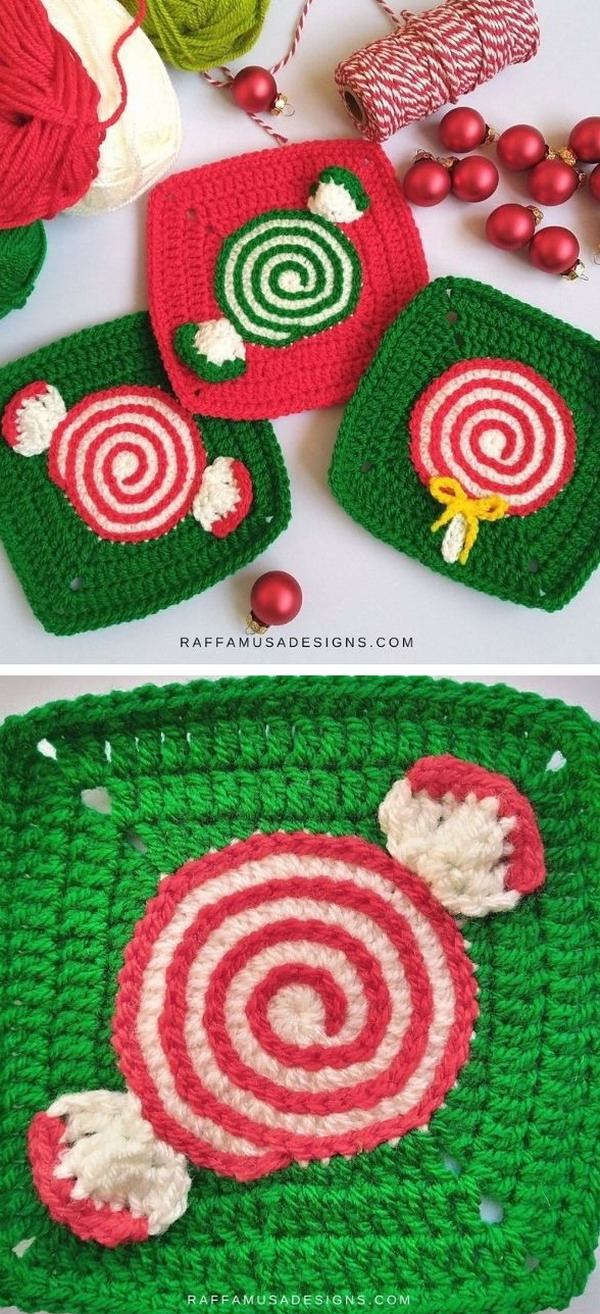 Peppermint Granny Square Free Pattern