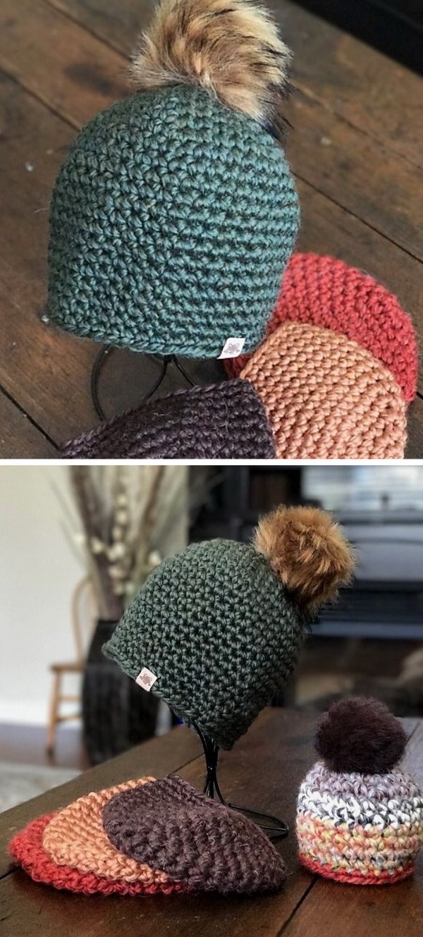 Super Bulky Beanie Free Pattern » Weave Crochet