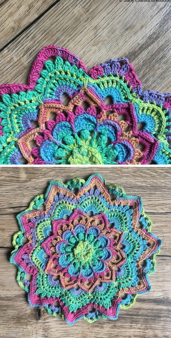 Flower Mandala Free Crochet Pattern
