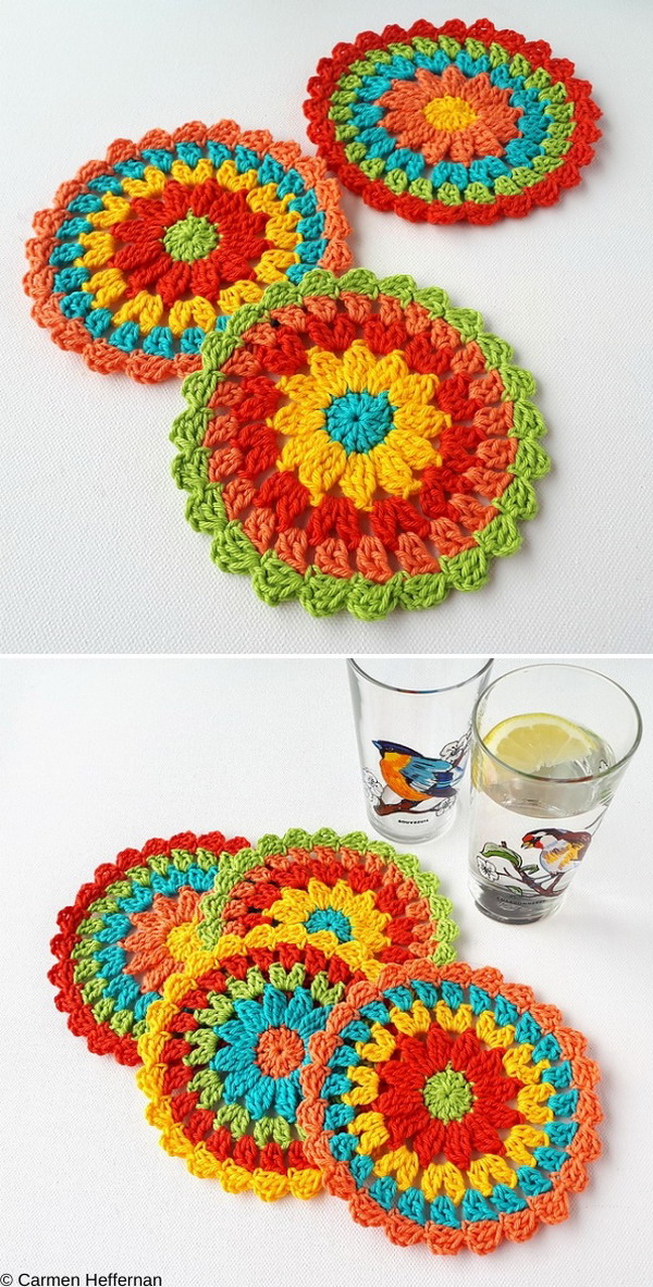 Zesty Coasters Free Crochet Pattern