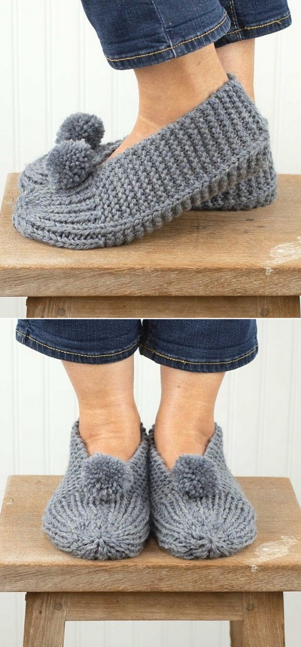 Family Slippers Using Berroco Ultra Wool Free Pattern
