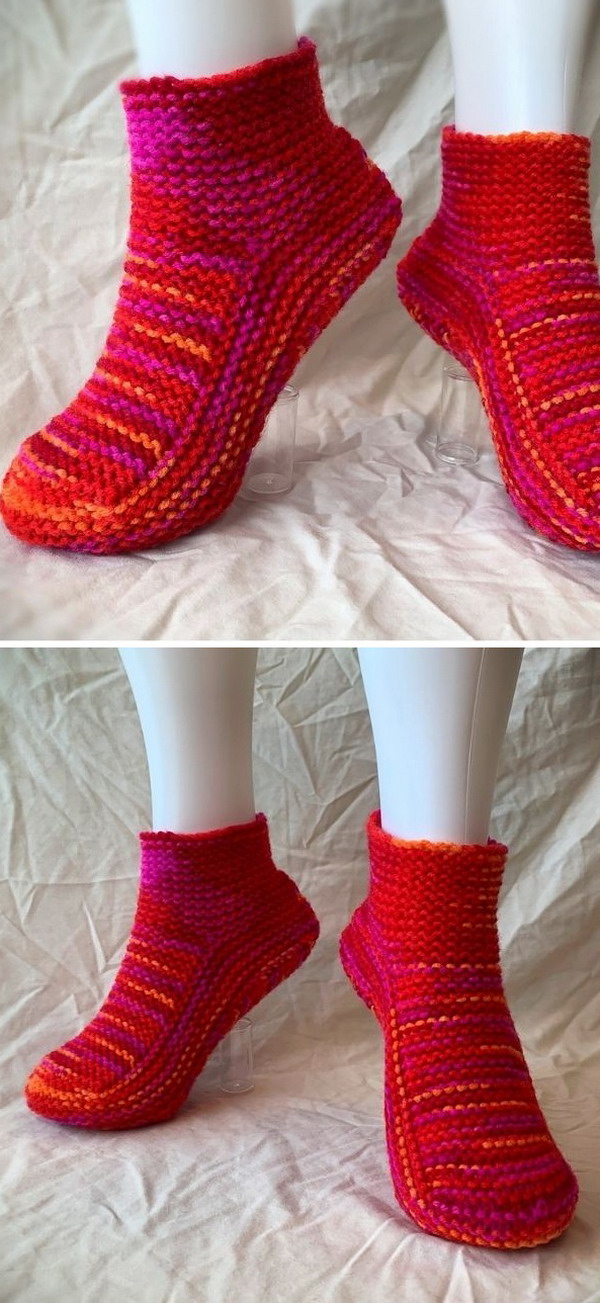 Moccasin Slippers with a Cuff Free Pattern