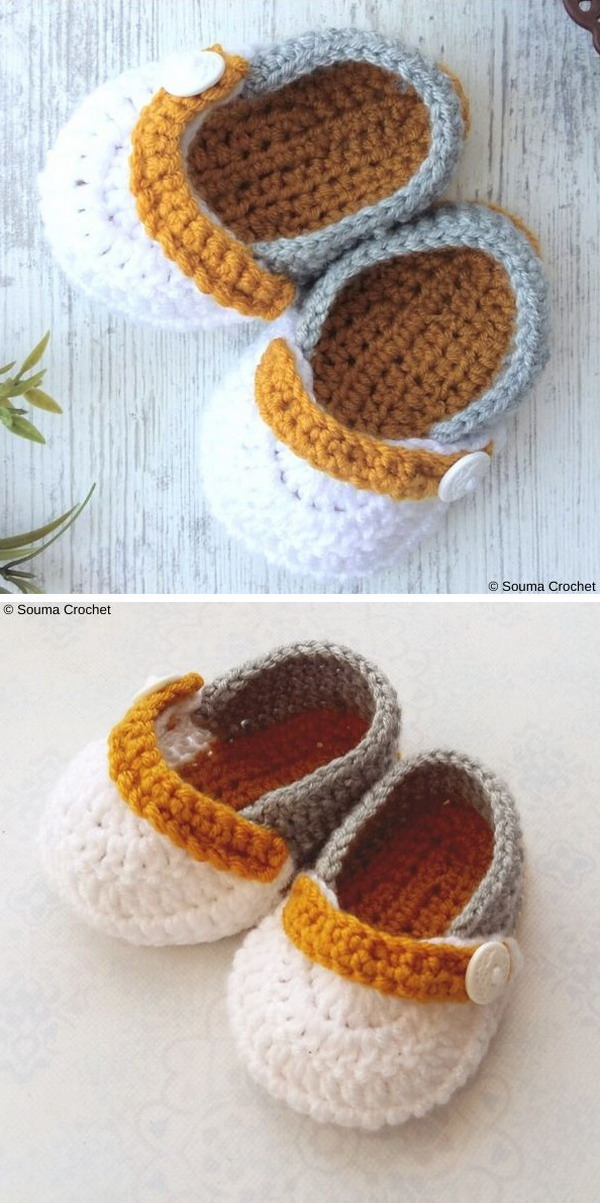 Simple Baby Booties Free Crochet Pattern