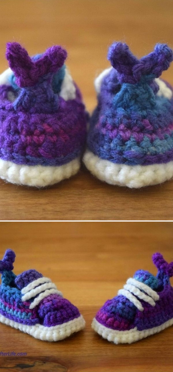 Newborn Mermaid Tail Sneaker Free Crochet Pattern