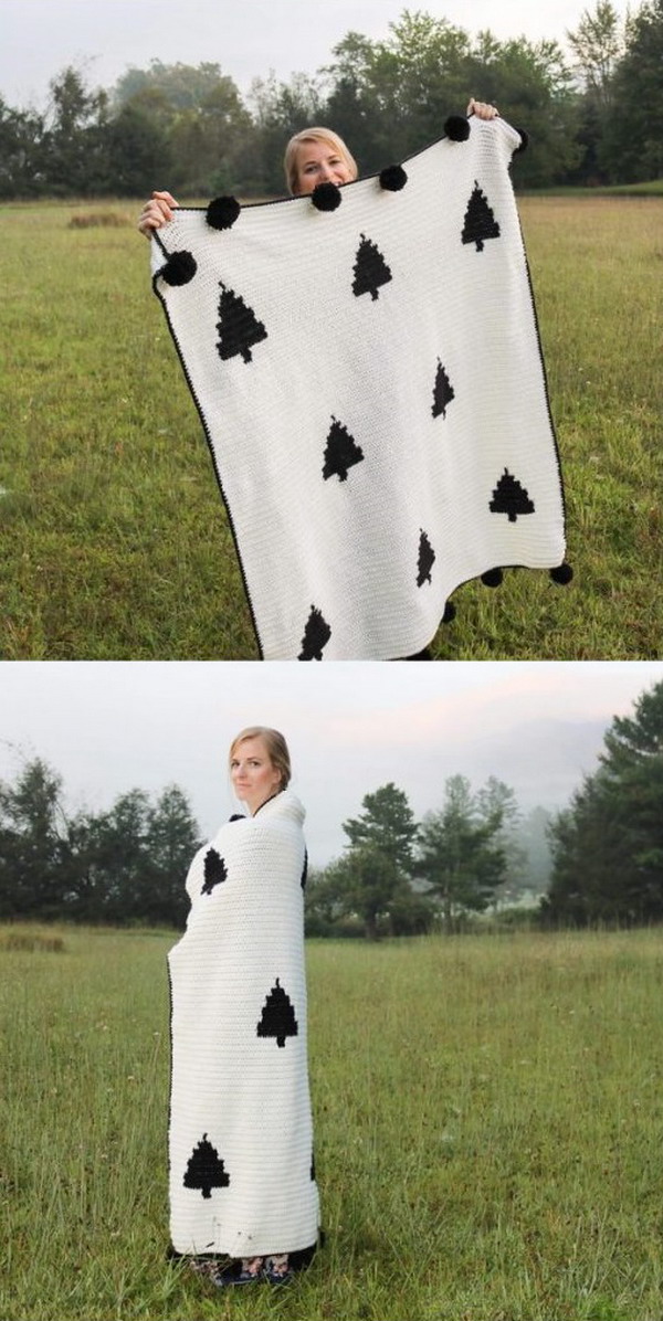 Modern Woodland Blanket Paid Crochet Pattern