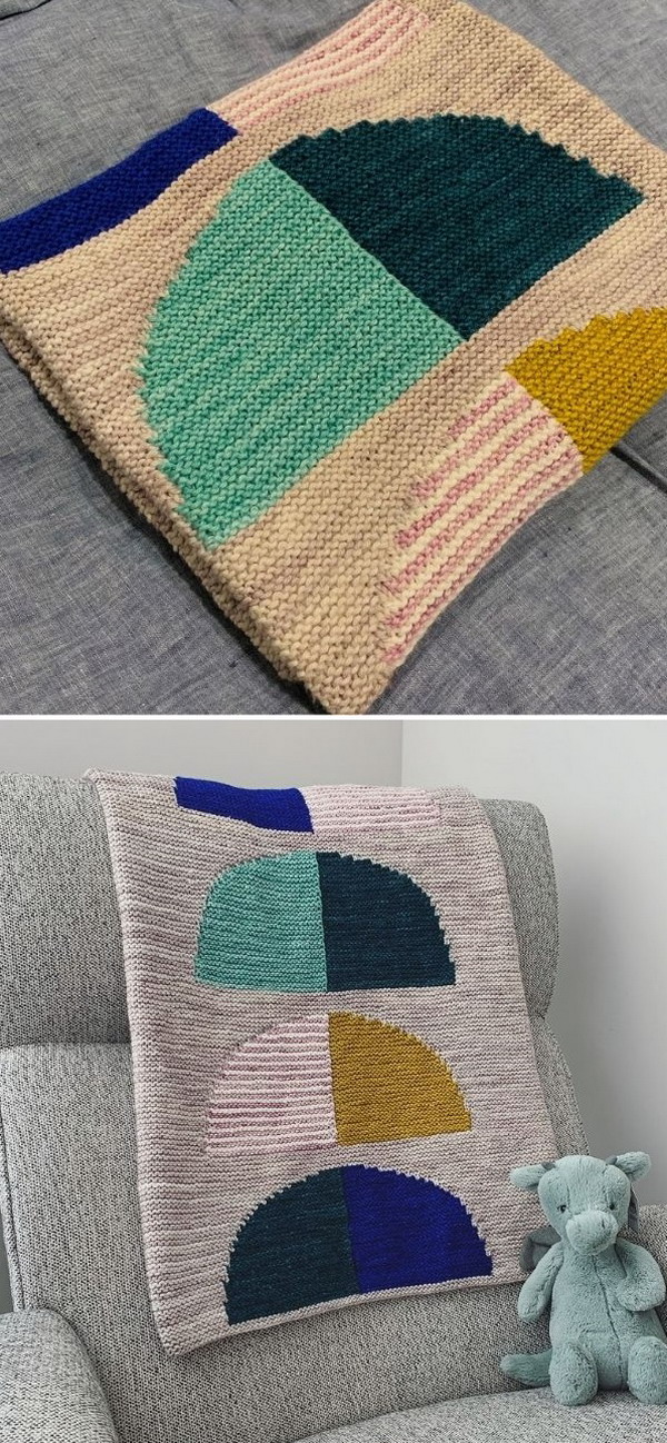 Half Moon Baby Blanket Free Knitting Pattern