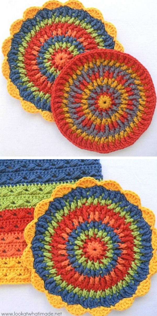 Front Post Frenzie Crochet Potholders